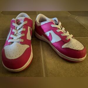 Nike Pink and White Retro Sneakers